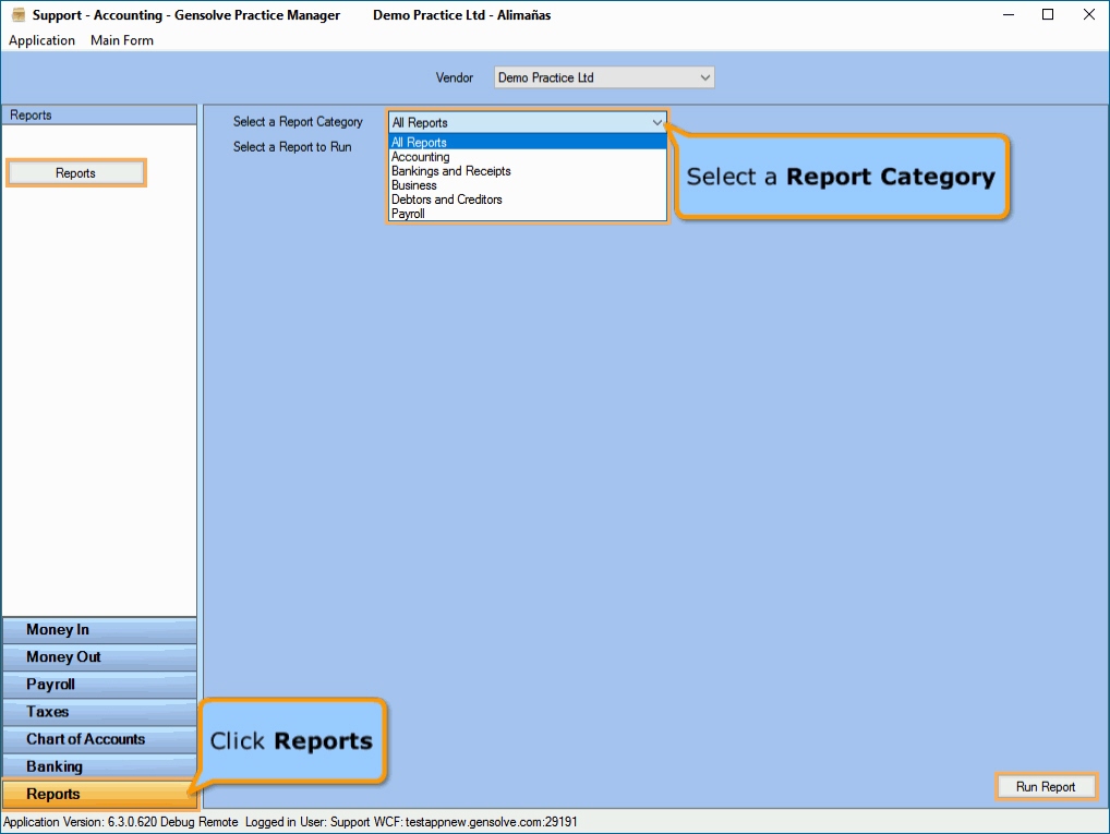 GPM NZ Support Centre - GPM Built-In Reports - Accounting Form