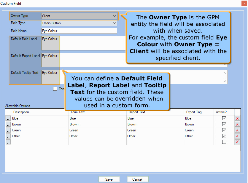 GPM UK Support Centre - Managing Custom Fields