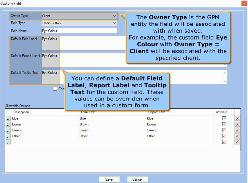 GPM UK Support Centre - Managing Custom Fields
